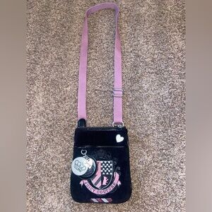 Juicy Couture Black and Pink Crossbody Bag